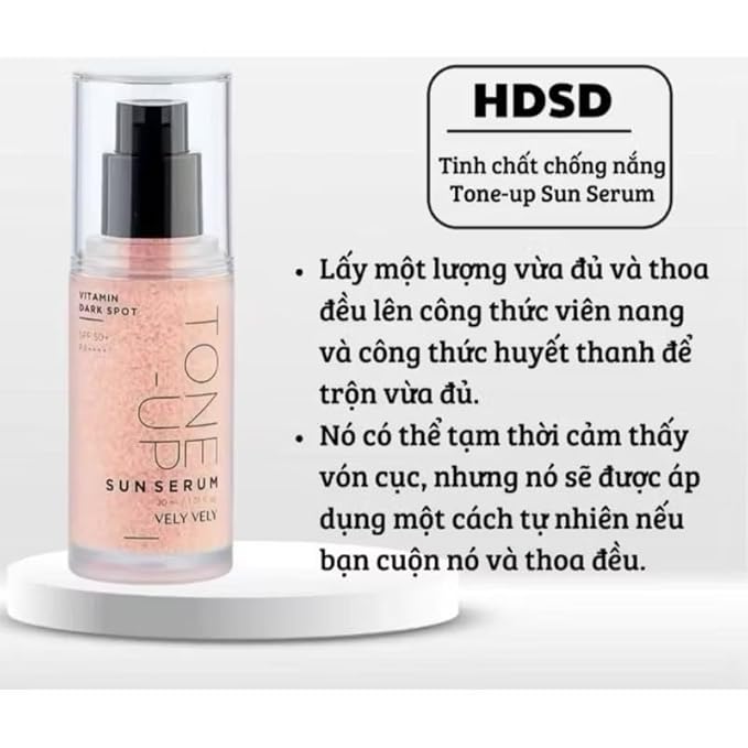 Vitamin Dark Spot Sun Serum VELY-VELY SPF 50+ PA++++ Tone-Up Brightening 30ml