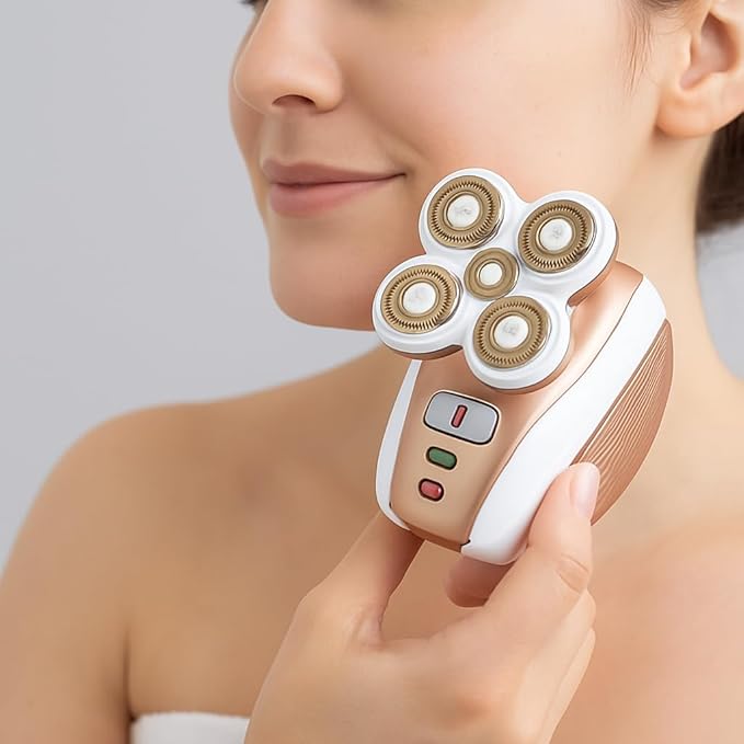 Electric Leg Shaver for Women - Rechargeable Painless Lady Razor for Leg Face Lips Body Underarms Armpit - Female Cordless Bikini Trimmer