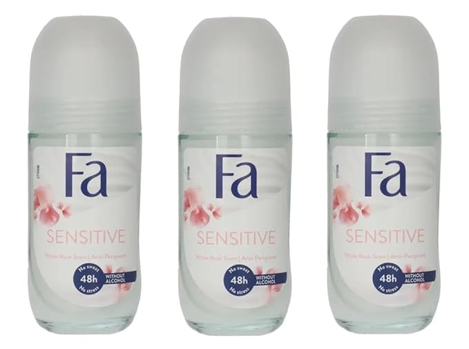 (Pack of 3 bottles)Invisible Sensitive Women's Roll On Anti-perspirant Deodorant (Pack of 3 Bottles 1.7oz / 50ml Each Bottle) Y