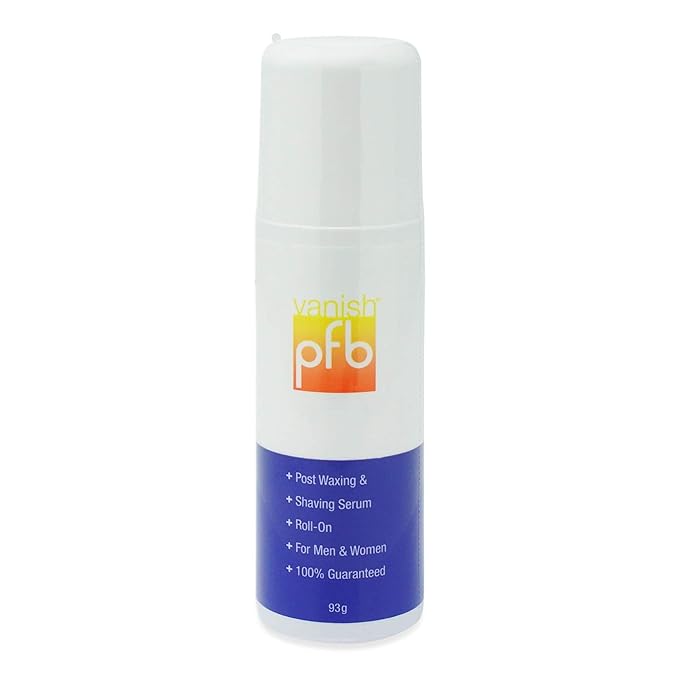 PFB Vanish Razor Bump Stopper Roll On Shaving Gel - Skin Care Treatment for Ingrown Hairs and Razor Burns 93g