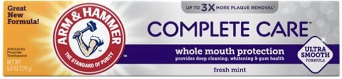 Arm &amp Hammer Complete Care Stain Defense Fluoride Anticavity Toothpaste 6 oz (Pack of 6) (Packaging May Vary) (Packaging May Vary)