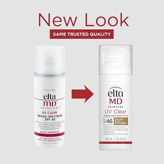 EltaMD UV Clear Tinted Face Sunscreen SPF 46 Oil- Free with Zinc Oxide Dermatologist Recommended