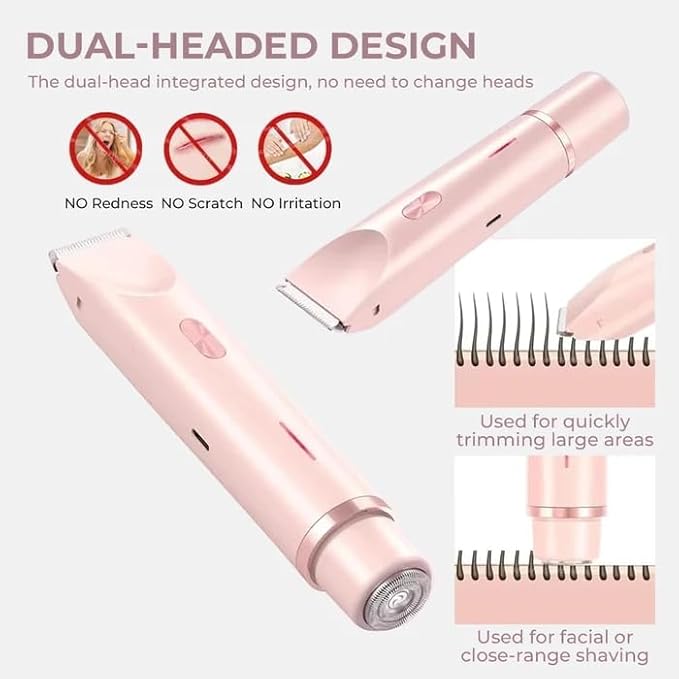 IUIBeauty 2-in-1 Painless Bikini Hair Trimmer 2025 Bestselling Bikini Trimmer for Women Blue