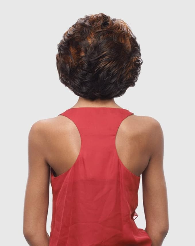 VANESSA Fashion Wigs Medium Short Length Layered Wavy Style Heatwave Full Volume Synthetic Hair Wig - KIMEE (1)