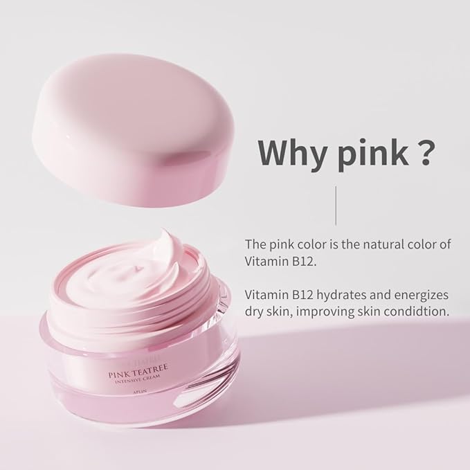 aplin Pink Tea Tree Intensive Cream - 50g/Skin Moisturizer/Facial Moisturizers/1.7 Oz CICA Allantoin Korean Skin Care Moisturizer Hydrating