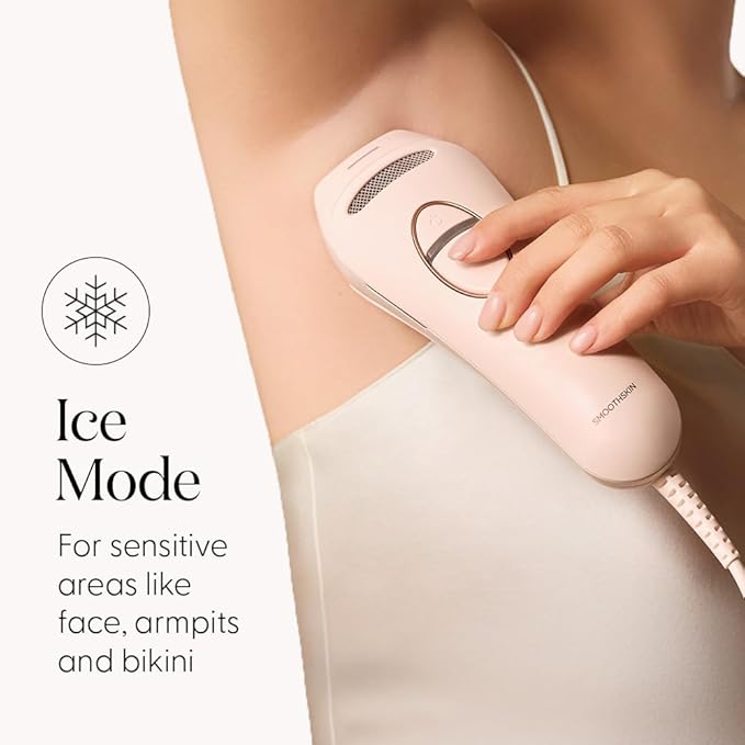 Smoothskin Pure Switch IPL Laser Hair Removal with Sapphire Pro Ice Cooling in Soft Pink The World??First 3-in 1 IPL for Body Face Bikini Alternative to Laser Corded