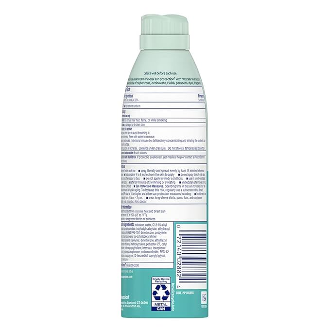 Coppertone Pure and Simple Kids Sunscreen Spray SPF 50 Zinc Oxide Mineral Sunscreen for Sensitive Skin Hypoallergenic and Tear Free 5 Oz Can Pack of 3