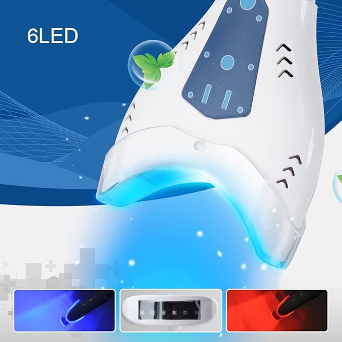 4 Color Teeth Whitening Machine LED Light Mobile Dental Teeth Whitening Lamp Bleaching Cold Light Tooth Whitener with Remote Control