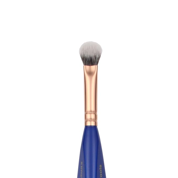 Bdellium Tools Professional Makeup Brush - Golden Triangle 969 Double-ended BDHD Phase II/Phase III - With All-Vegan Synthetic Fibers For Versatile Application and Blending (Blue 1pc)