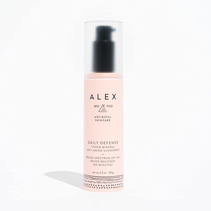 Sunscreen for Face Tinted Mineral Facial Sunscreen SPF 50+ Anti Aging Daily Defense Moisturizer for Sensitive and Post-Procedure Skin with Zinc Oxide Chemical-Free Coral Reef Friendly