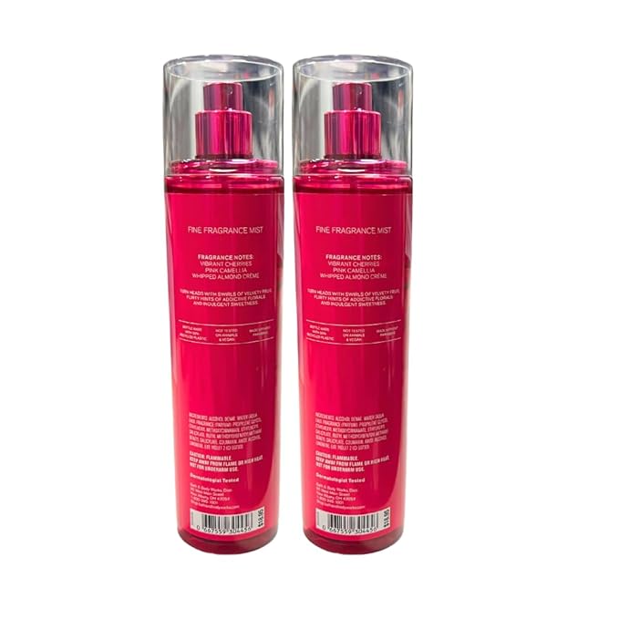 Bath &amp Body Works PERFECT IN PINK Fine Fragrance Mist 2-piece Gift Set with a Blue Bow for Holidays ? Full Size
