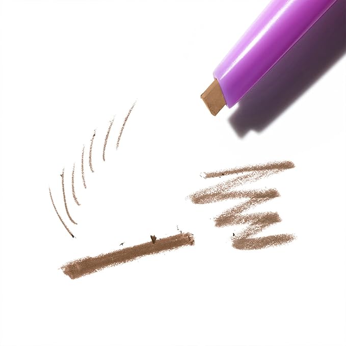 Kosas Brow Pop - Longwear Eyebrow Makeup Dual-Sided Defining Pencil with Castor Oil for Soft Natural Look of Real Hair - Soft Brown
