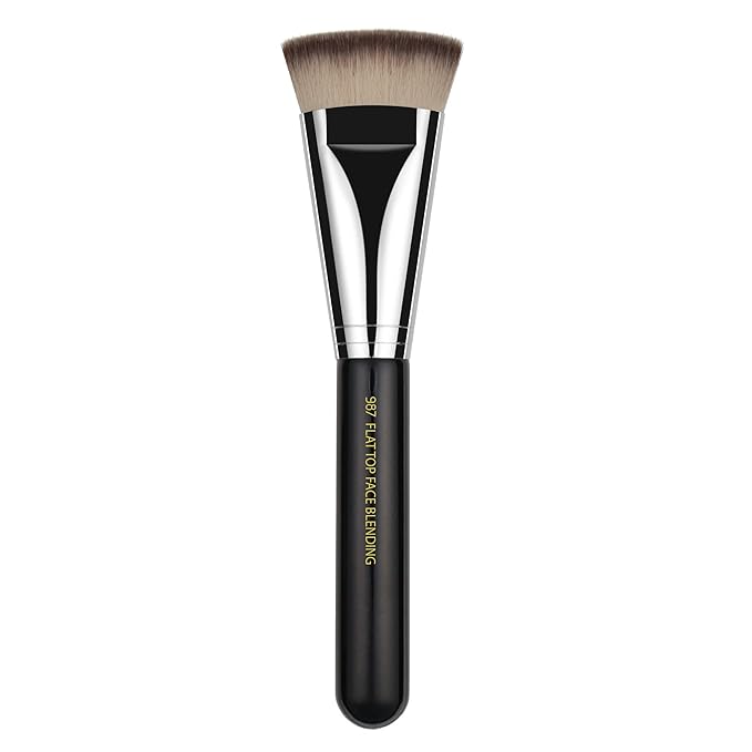 Bdellium Tools Professional Makeup Brush - Maestro Series 987 Face Blending - With Soft Synthetic Fibers For Contour Lines (Black 1pc)