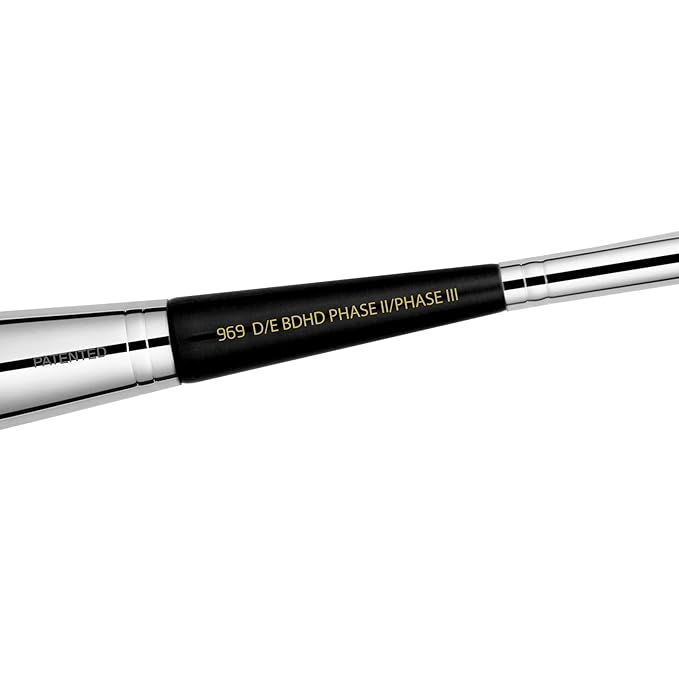 Bdellium Tools Professional Makeup Brush - Maestro Series 969 Double-ended BDHD Phase II/Phase III - With All-Vegan Synthetic Fibers For Versatile Application and Blending (Black 1pc)