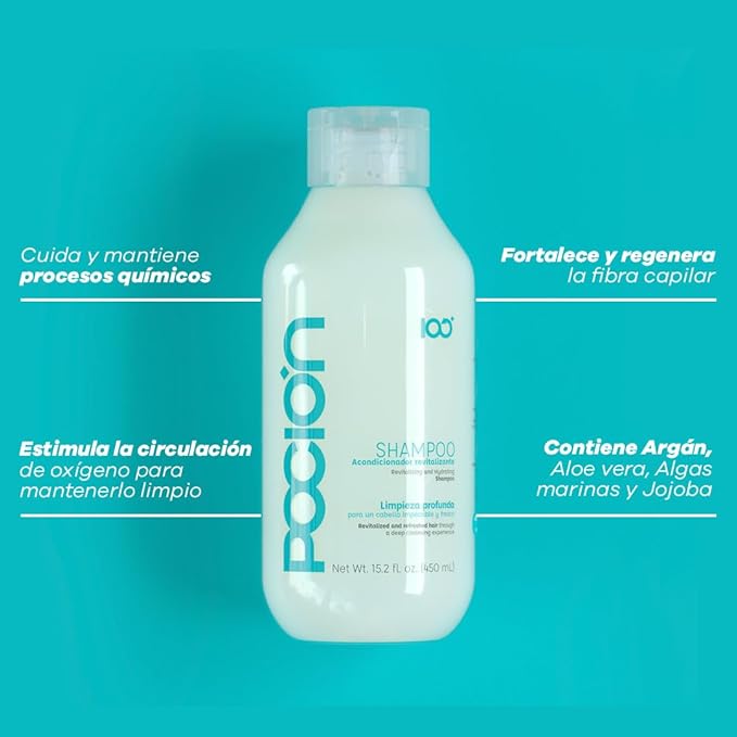 La Pocion Hair Treatment Kit Collection - Complete 4-Piece Set: Shampoo Treatment Conditioner Leave-In Conditioner and Hair Mask for Ultimate Nourishment and Repair