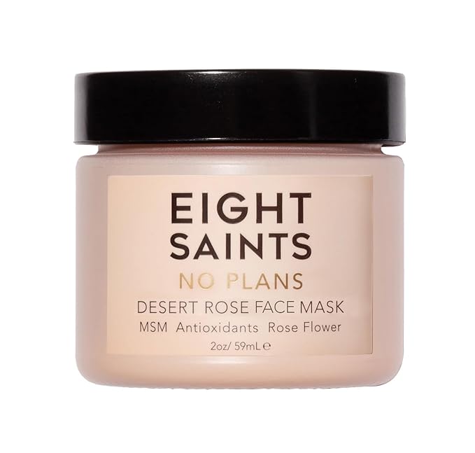 Eight Saints No Plans Clay Face Mask Skin Care Product Natural and Organic Pore Reducing Clay Facial Mask to Remove Blemishes Acne Oil and Impurities 2 Ounces