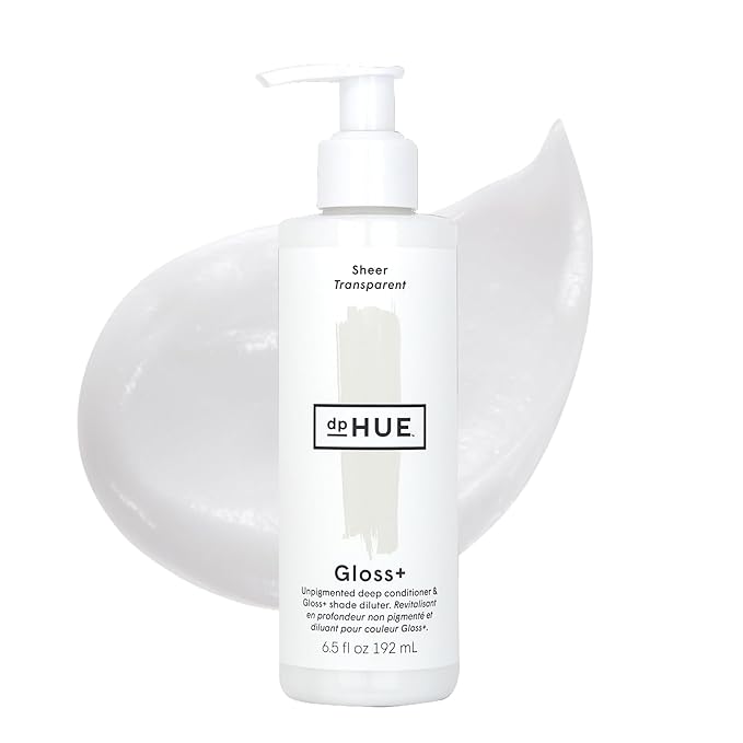 dpHUE Gloss+ Sheer - 6.5 oz (8-12 Applications) - Unpigmented Deep Conditioner &amp Shade Diluter - Paraben SLS &amp SLES Sulfate Free - Vegan Leaping Bunny Certified
