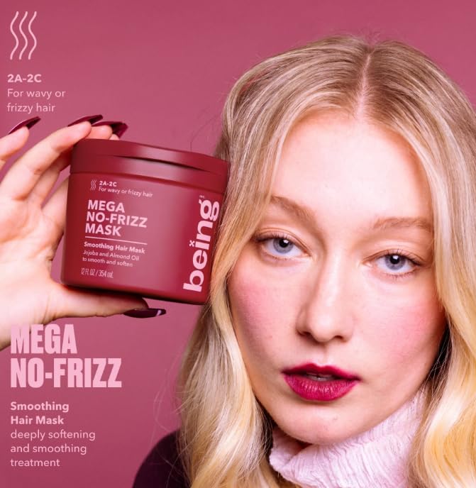Being MEGA Moisturizing Hair Mask for Curly and Coily Hair with Cocoa Oat Extract No-Frizz Formula 12 fl oz Pack of 1