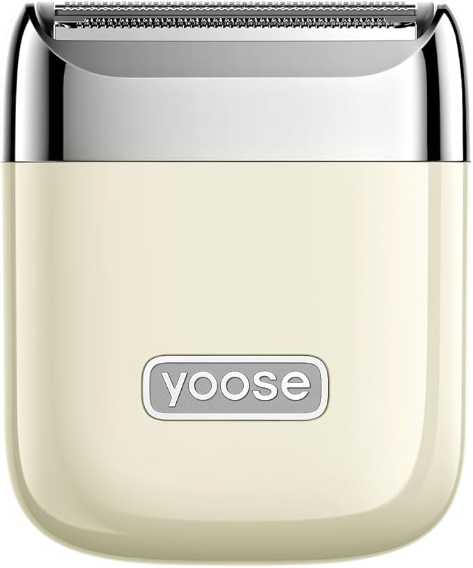 yoose Electric Razors for Women IPX7 Alloy Body Bikini Trimmer for Women (USB-C Trimmer Comb Multi Shaving Modes) Portable Size Porcelain White