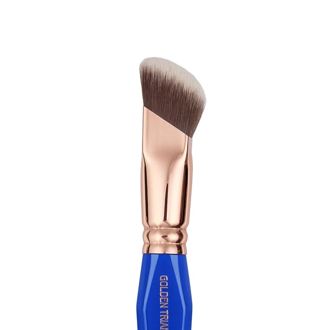 Bdellium Tools Professional Makeup Brush - Golden Triangle 967 Soft Square Foundation - With All-Vegan Synthetic Fibers For Creating a Flawless Complextion (Blue 1pc)