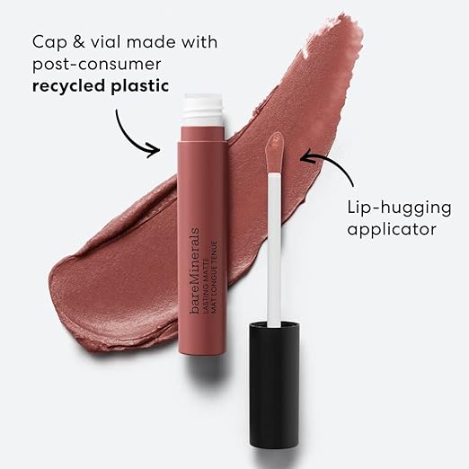 bareMinerals Mineralist Lasting Matte Liquid Lipstick for Women Velvet Matte Finish All-Day Wear Weightless Non-Drying Formula Talc-Free Lipstick