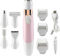 Electric Lady Shaver 5-in-1 Painless Electric Razor for Women Bikini Trimmer Women Body Hair Removal for Legs Arms Underarms Face Eyebrow and Bikini
