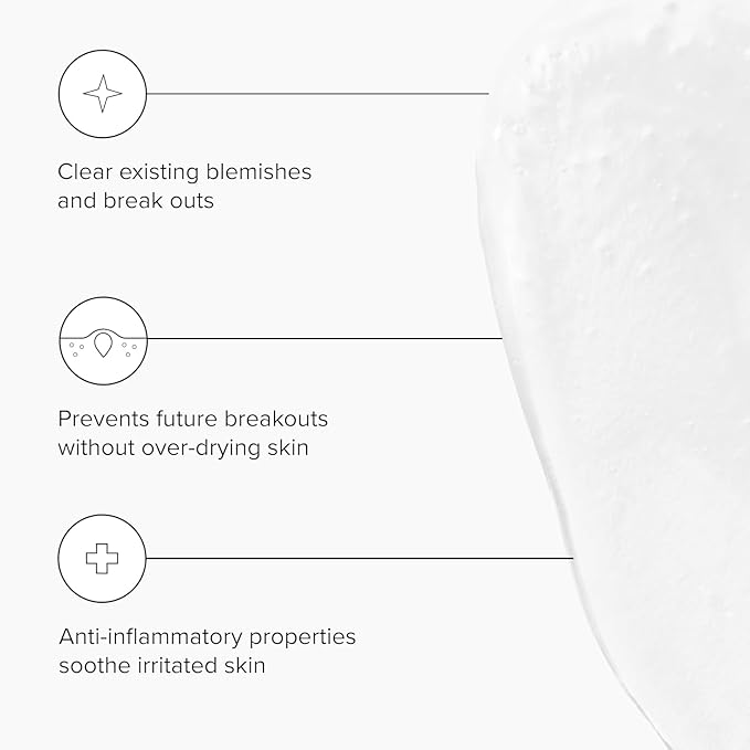 DRMTLGY Acne Cleanser - Oil-Free Salicylic Acid Cleanser &amp Face Wash for Acne Prone Skin