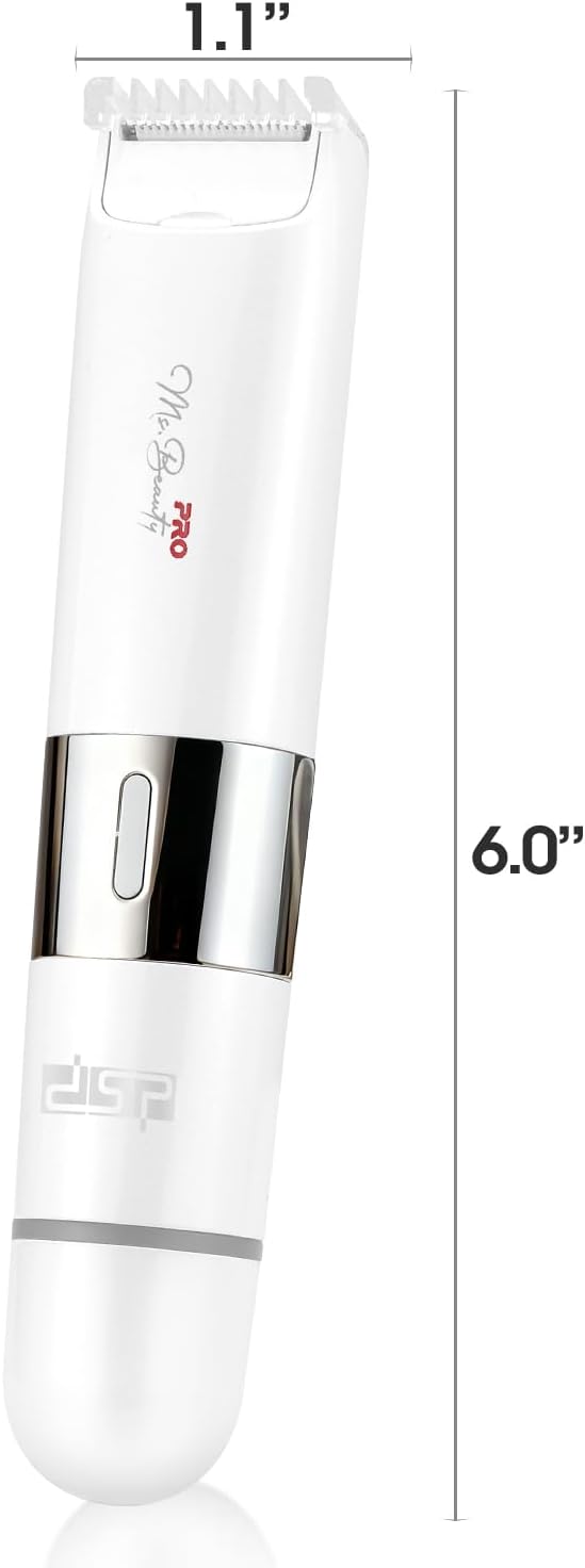 DSP 2 in 1 Bikini Hair Trimmer Dual Head Bikini Trimmer for Women Female Shavers for Pubic Hair Ladies Shavers for All Body Waterproof Smart Light Applicable to Underarm Leg Arm Body Face
