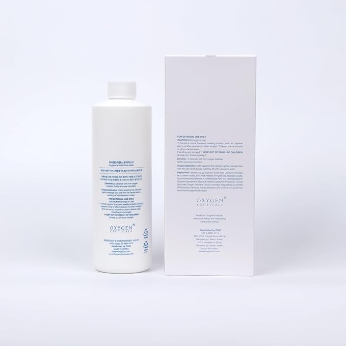 OxygenCeuticals Pore Mask ? Deep Cleansing Foaming Face Wash with Stearic Acid Lavender Oil &amp Portulaca Extract Helps Remove Impurities &amp Oil for Healthy-Looking Skin. 16.9 fl.oz (500ml)