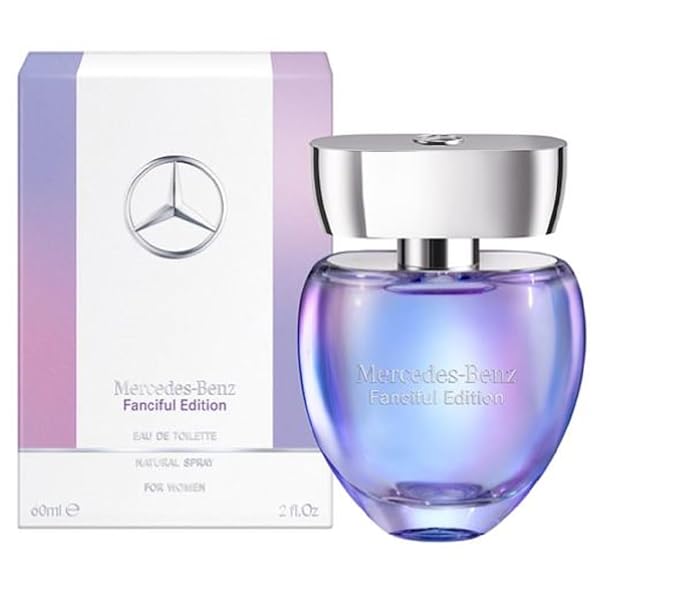 Mercedes Benz Fanciful Eau De Toilette Perfume Spray for Women - 2 Fl Oz - Parfum for Her - Citrus &amp Musky Scent - Luxury Long Lasting Fragrance with Notes of Mandarin Rose &amp Amber wood
