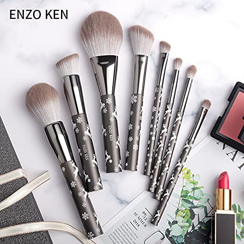 Natural Goat Hair Makeup Brush Set Professional Snowflake Cosmetic Brushes Makeup Set Natural Makeup Brushes Natural Bristle Makeup Brushes Natural Hair Makeup Brushes Set Professional.