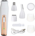 Womens Electric Razor Face Shaver Facial Hair Remover Electric Bikini Trimmers for Legs Travel Razor for Eyebrow Ear Nose Hair Lip Beard Armpit (Gold 4 in 1