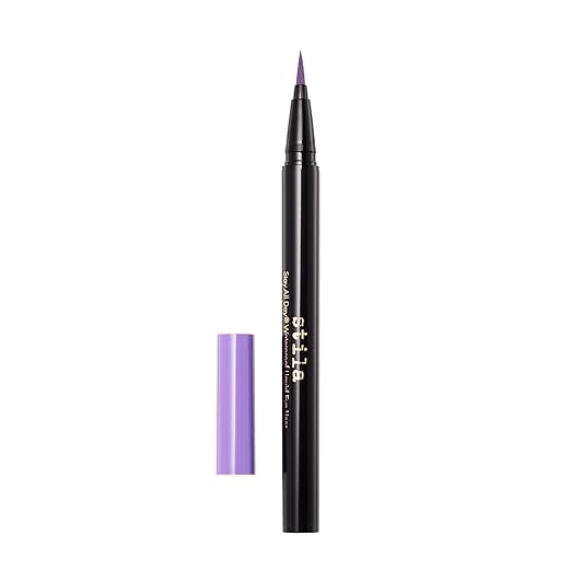 stila Waterproof Liquid Eye Liner Stay All Day Makeup with Fine Brush Tip Lasting Satin Finish Smudge-Proof &amp Transfer-Resistant