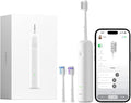 Laifen Wave Electric Toothbrush Oscillation &amp Vibration Sonic Electric Toothbrush for Adults with 3 Brush Heads IPX7 Waterproof ADA Accepted Travel Powered Toothbrush ABS(White)