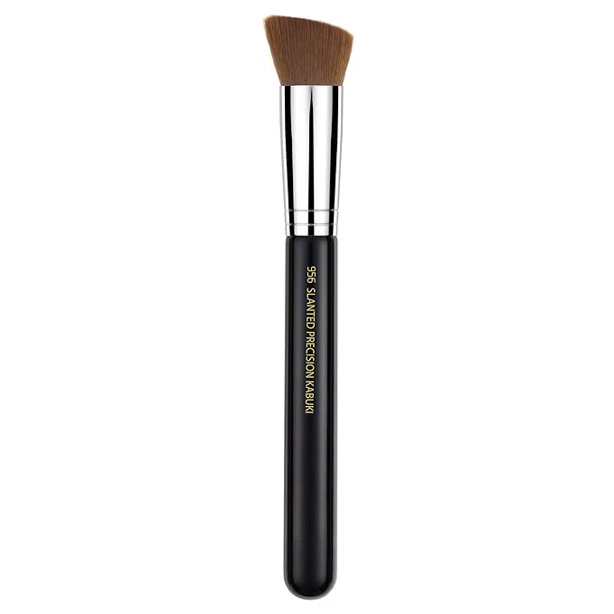 Bdellium Tools Professional Makeup Brush - Maestro Series 956 Slanted Precision Kabuki - With Soft Synthetic Fibers For Perfect Complexion (Black 1pc)