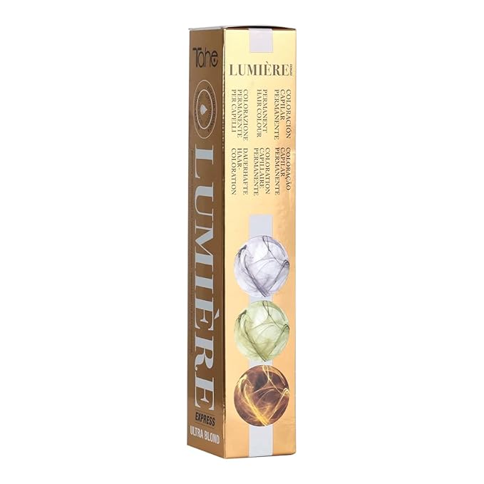 Tahe Lumiere Express Ultra Blonde Permanent Hair Color Cream (100.01 Platinum Natural Ash Blonde 100ml)