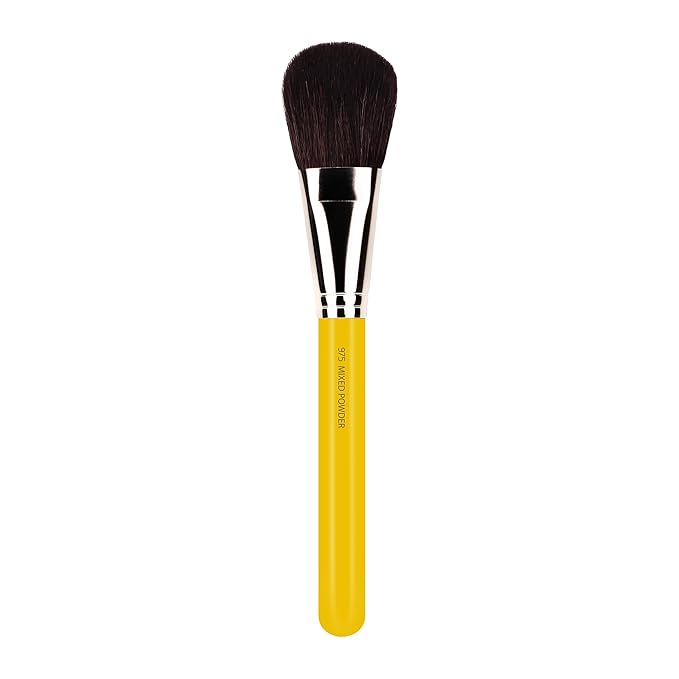 Bdellium Tools Professional Makeup Brush - Studio Series 975 Mixed Powder - With Soft Synthetic Fibers For Powder Application (Yellow 1pc)