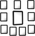 10 Pack Black Magnetic Locker Mirror5 x 7 Iocker Mirror Magnetic - Small Mirrors for School Locker Bathroom Workshop Toolbox Office CabinetEasy Install