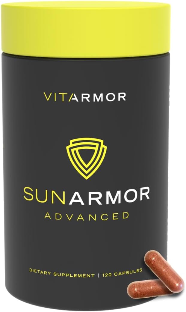 SunArmor Advanced with Nicotinamide and Powered by Polypodium Fights The Signs of Photoaging Use with Sunscreen Dermatologist Developed 120 Capsules