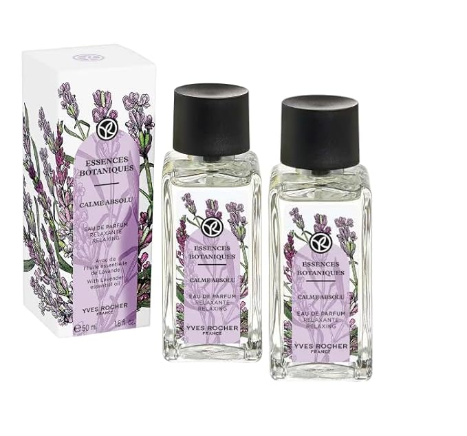 Yves Rocher Essences Botaniques Calme Absolue Oil Perfume for Women Long Lasting Fragrance Set of 2 Double Your Favorite Perfume 50 ml/1.7 fl.oz