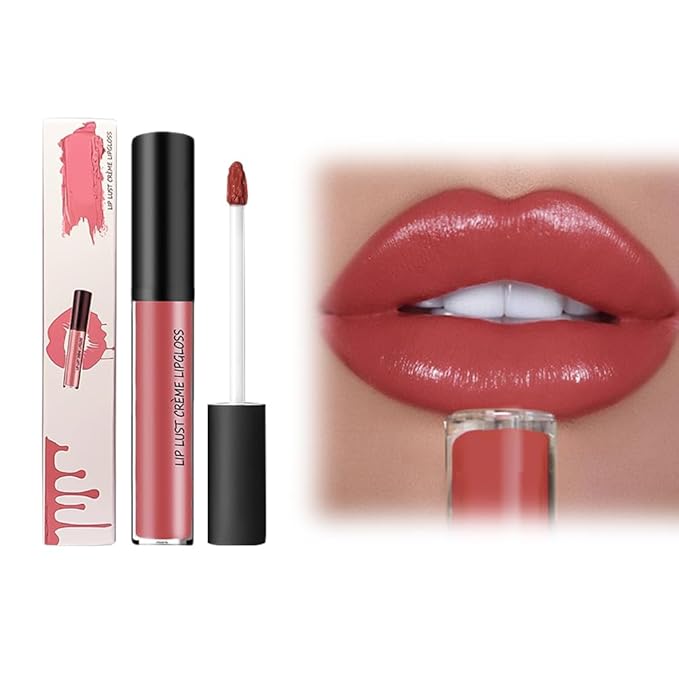 12 Colors Cream Texture Lipstick 2026 Upgrade 12 Colors Lips Staining Lip Oil Long Lasting Lip Gloss Natural Non-Stick Non-Fading Liquid Lipstick Hydrating Lip Tint Waterproof LipStain (#11)