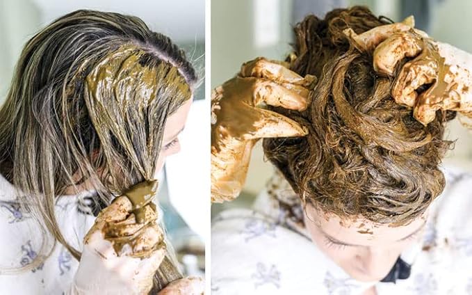 Mehndi Henna Hair Mask - Ayurvedic Herbs Hair Conditioning - Strengthen Hair Treatment - Nourish Your Hair Naturally with Our Premade Henna Hair Mask 8oz
