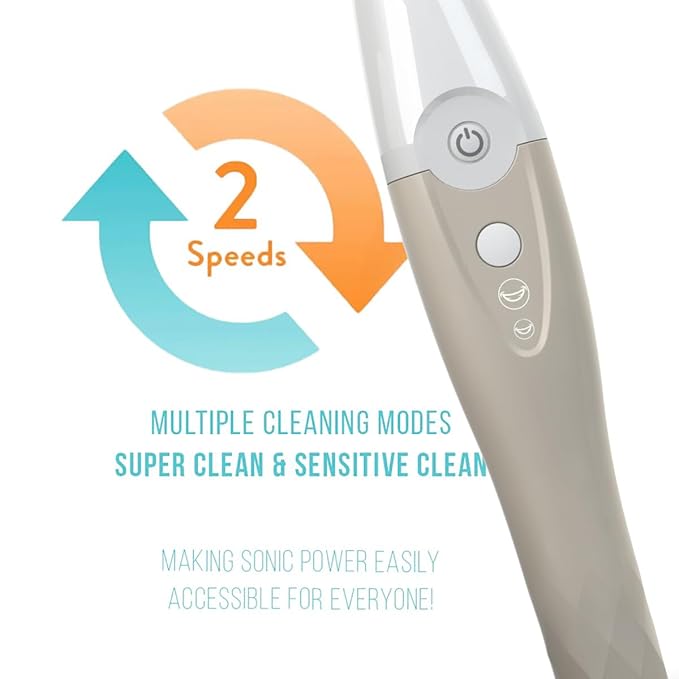 TAO Clean UV Sanitizing Sonic Toothbrush and Cleaning Station Electric Toothbrush Dual Speed Setting Sandstone