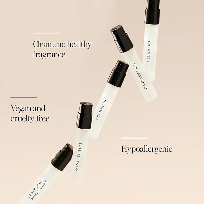 DIME Beauty Perfume Sampler Hypoallergenic Clean Perfumes Eau de Toilette For Women (Set of 5 2 ml)
