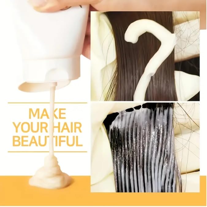 Collagen Hair Mask Deep Conditioning Treatment 100ml Protein Treatment for Damaged Hair Postcolor Deep Conditioning Smooth Texture Hydrating Frizz Control