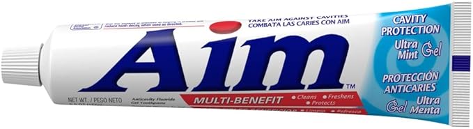 Aim Multi-Benefit Cavity Protection Gel Toothpaste Ultra Mint 5.50 oz (Pack of 11)