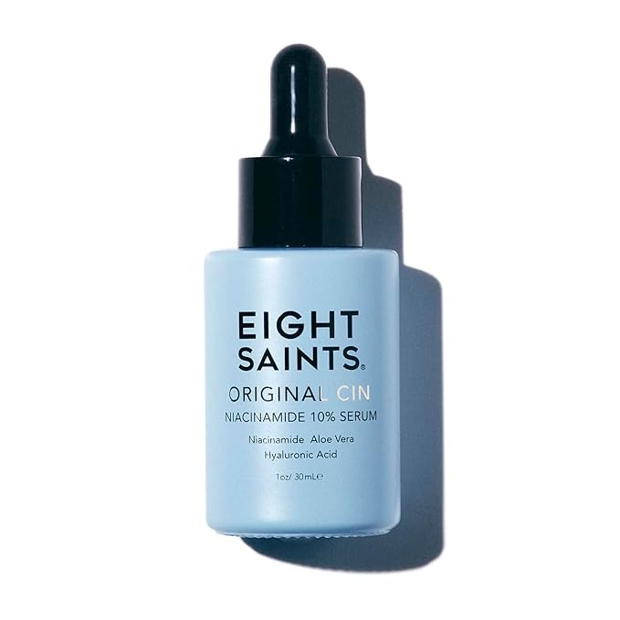Eight Saints Original Cin 10% Niacinamide Serum For Face Anti Aging Natural and Organic Facial Serum to Reduce Fine Lines Dark Spots Large Pores and Wrinkles 1oz