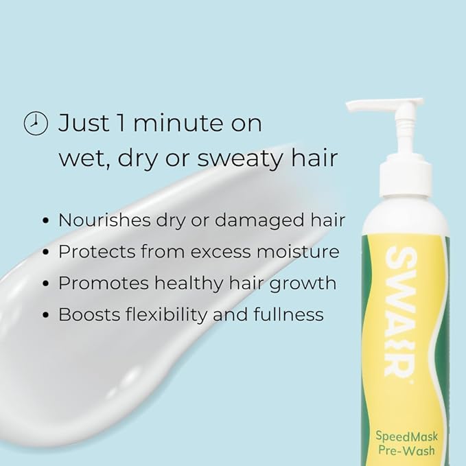 SWAIR SpeedMask Pre-Wash Hair Treatment 1-Minute Nourishing Mask for Wet or Dry Hair 8 fl oz