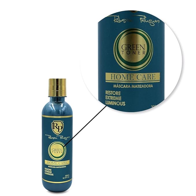Robson Peluquero Green Toning Kit | Pearl &amp Ash Blonde for Brassy Hair Bleached Highlights | Hair Toner Gloss + Shampoo Neutralizes Yellow Orange &amp Warm Tones | Hydrates &amp Restores - 2