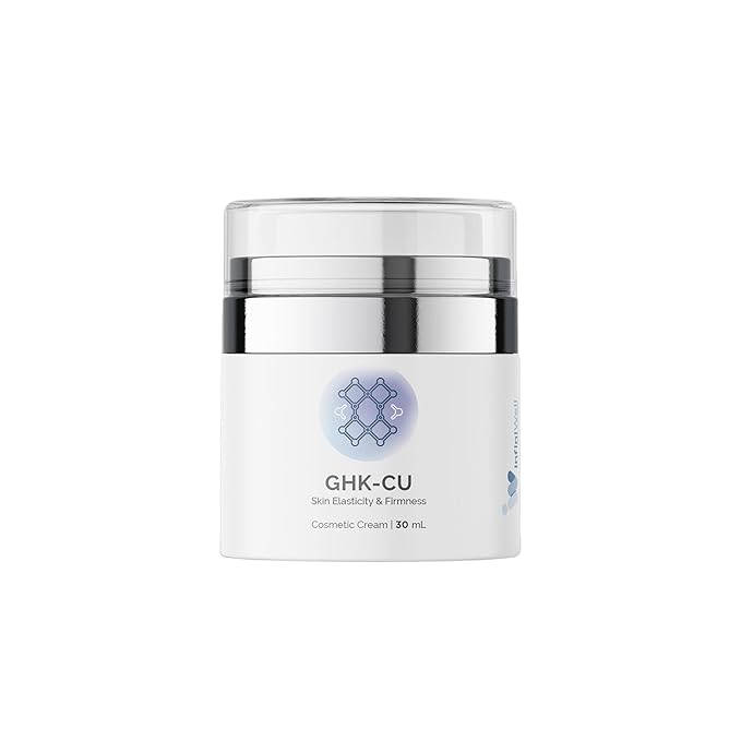 InfiniWell GHK-CU Peptide Serum - Anti Aging Serum for Face with Copper Peptide Complex - Visibly Smooth Fine Lines &amp Encourage Healthy Skin Hydration - Promote Collagen &amp Elastin Production